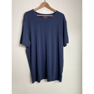 Cuddl Duds Navy Blue Short Sleeve T-Shirt Size L